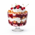Color Splash Trifle Basket With Cream And Cherries