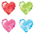 Color Splatter Heart set