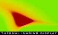 Color spot on display of thermal imager camera. Vector