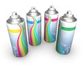 Spray cans Royalty Free Stock Photo