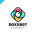 Color Square Camera Shutter Mark. Box Photo Camera Logotype