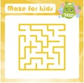 Color square labyrinth. Kids worksheets. Activity page. Game puzzle for children. Easter, egg, holiday. Find the right path. Maze