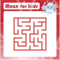 Color square labyrinth. Kids worksheets. Activity page. Game puzzle for children. Easter, egg, holiday. Find the right path. Maze