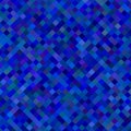 Color square pattern background - geometrical vector graphic from diagonal squares in blue tones Royalty Free Stock Photo