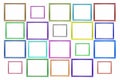 Color squares Wood Picture Frame