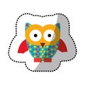 color stamp owl icon