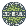 Color stamp with text Welcome to Czech Republic inside Royalty Free Stock Photo