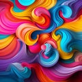 Color Storm series. 3D Rendering of abstract saturated foam to serve as wallpaper or background on the subject of art