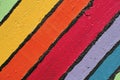 Several bright colors stripes