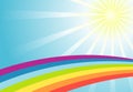 Color sun rainbow background Royalty Free Stock Photo