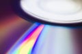 Color surface of a compact disc macro close up Royalty Free Stock Photo