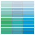 Color swatch. Green and blue shades. Vector illustration.