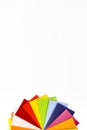 Color swatch with rich colors. Color guide for selection. Rainbow sample colors catalogue