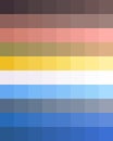 Color swatch shades. Royalty Free Stock Photo