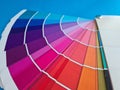 Color swatches book. Rainbow sample colors catalogue. Choice of color
