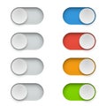 Color switch button in On and Off mode Royalty Free Stock Photo