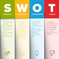 Color SWOT diagram schema template for your analysis