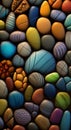 Color Symphony: A Lively Composition of Assorted Pebbles