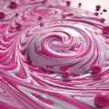 Color Symphony: Mesmerizing Blend of White and Pink Tempera