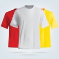 Color T-shirts template.