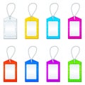 Color tags with ropes, set