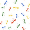 Color Test tube and flask - chemical laboratory test icon isolated seamless pattern on white background. Laboratory Royalty Free Stock Photo