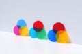 Color Theory. Color models on plexiglass circles