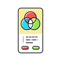 color theory ux ui design color icon vector illustration