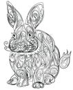 Color Therapy: An Anti-Stress Coloring Book Hare.