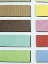 Color tone of fabric swatch samples Royalty Free Stock Photo