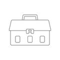 color tool bag icon. Element of construction tools for mobile concept and web apps icon. Outline, thin line icon for website Royalty Free Stock Photo