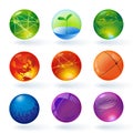 Color transparent spheres and globes