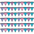 Color triangle party flags decoration background