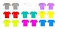 Color tshirt vector set Royalty Free Stock Photo