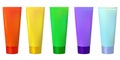 Color tube for cream or toothpaste