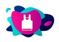 Color Undershirt icon isolated on white background. Abstract banner with liquid shapes. Vector