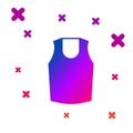 Color Undershirt icon isolated on white background. Gradient random dynamic shapes. Vector