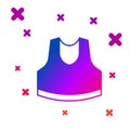 Color Undershirt icon isolated on white background. Gradient random dynamic shapes. Vector