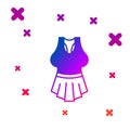 Color Undershirt icon isolated on white background. Gradient random dynamic shapes. Vector