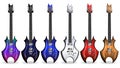 Color variations of the electric guitar2 Royalty Free Stock Photo