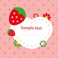 Vector baby card with strawberry Royalty Free Stock Photo