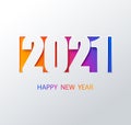 2021 color vector background. Happy new year 2021 color . Vector brochure or calendar cover design template. Cover of