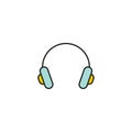 Color vector headphone icon.