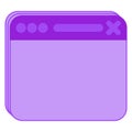 Color vector icon of a blank website page