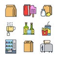 Food And Beverages Icon Color Illustration