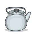 Vector digital painting doodle kettle