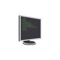 Vector image. Computer monitor wiht code