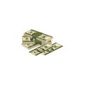 Vector image. A pile of money. Cash. Dollars