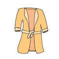 Color vector isolated doodle element, home dressing gown