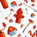 Color vector seamless pattern firefighter